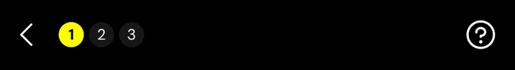 Top bar with stepper, dark