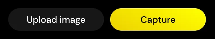 Upload image and Capture buttons, dark