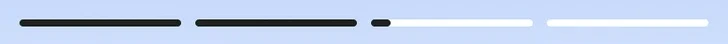 Segmented progress bar from the intro screens