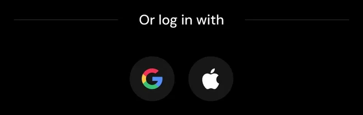Sign in with Google or Apple