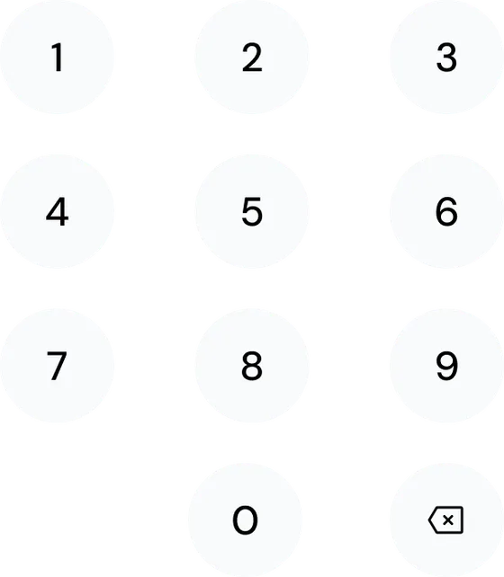 Number pad in dark mode