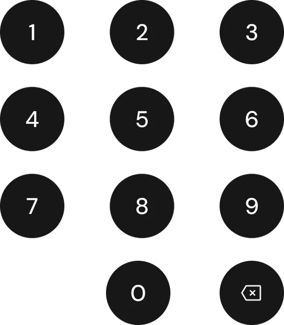 Number pad in light mode